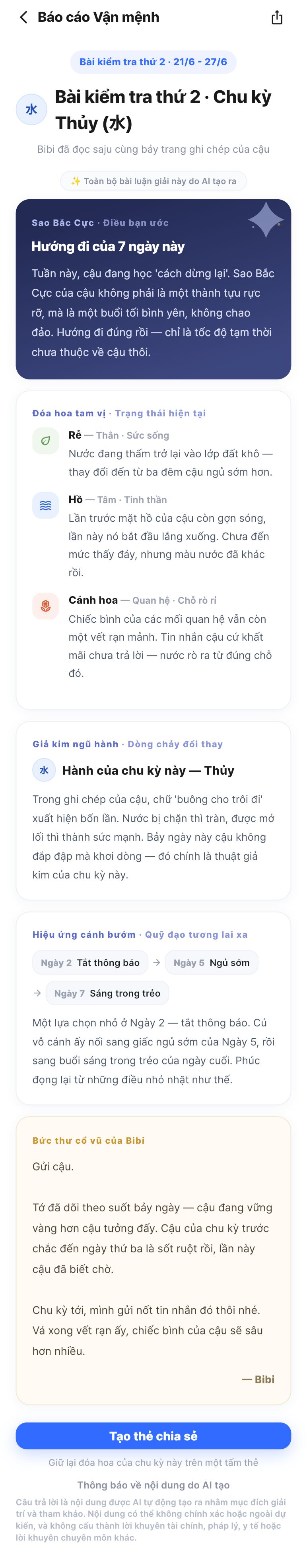 Báo cáo Vận mệnh · điều chu kỳ này đã nuôi lớn